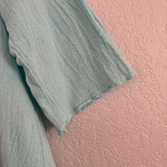 Beach Cotton Sea Breeze Womens Tunic Quarter Sleeve Top - Picture 4 of 8